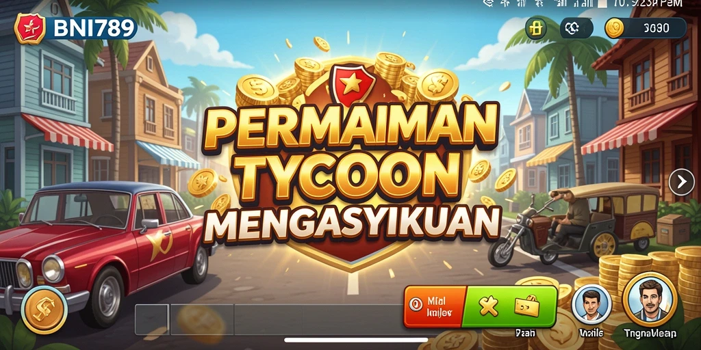 Screenshot gameplay BNI789 menunjukkan momen seru saat mengelola bisnis.