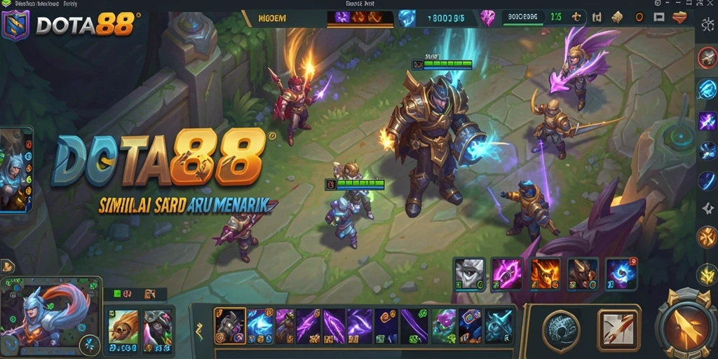 Tampilan gameplay DOTA88 yang mendebarkan dan interaktif.