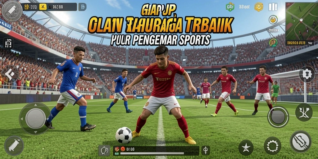 Screenshot gameplay HARAPJP menunjukkan aksi seru dari berbagai cabang olahraga.