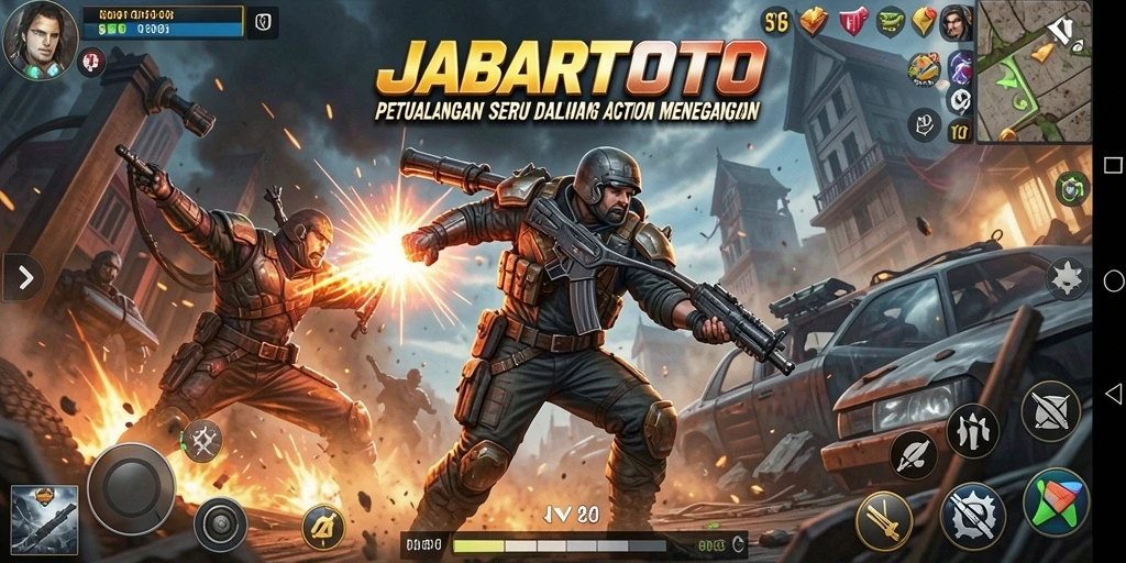 Tampilan gameplay seru dalam JABARTOTO yang penuh aksi.