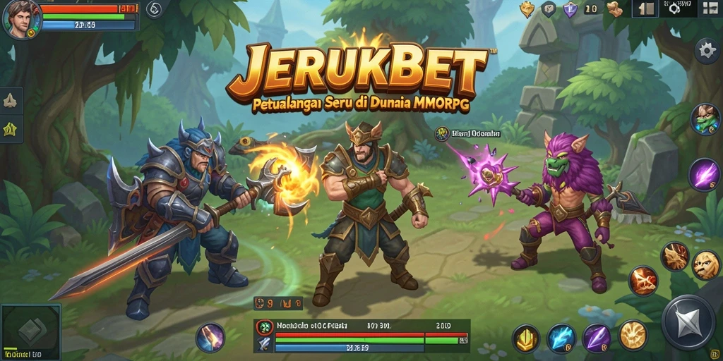 Tampilan penuh aksi dari gameplay <strong>JERUKBET</strong> di dunia MMORPG.