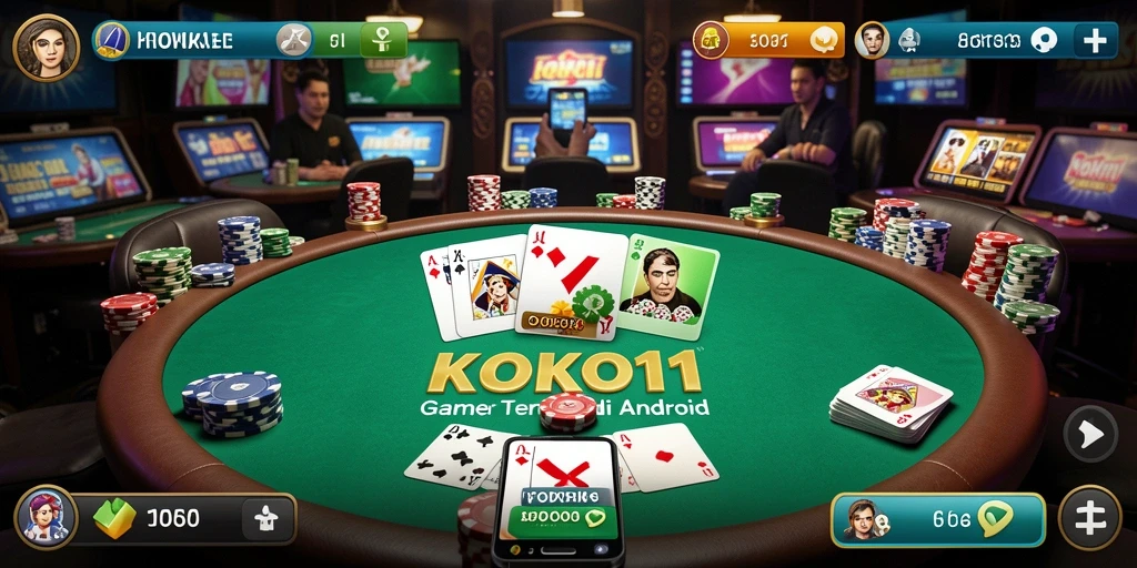 Tampilan gameplay seru KOKO11 dengan fitur Poker menarik.