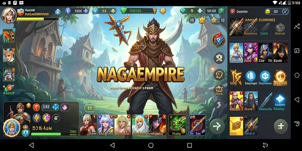 Tampilan antarmuka NAGAEMPIRE yang sederhana dan fungsional.