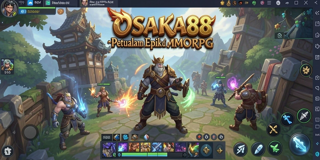 Gameplay OSAKA88 menampilkan pertarungan seru dan eksplorasi dunia yang luas.