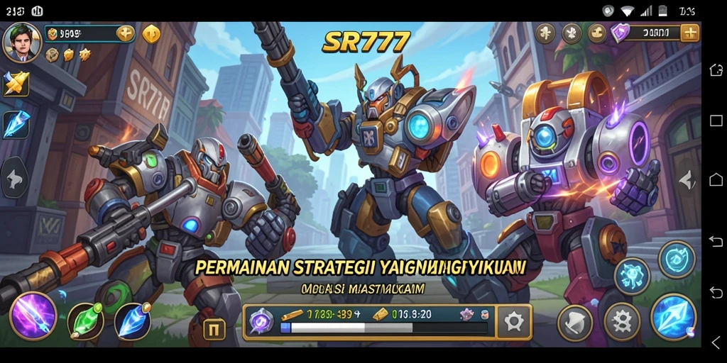 Menampilkan aksi pertempuran seru dalam game SLG.