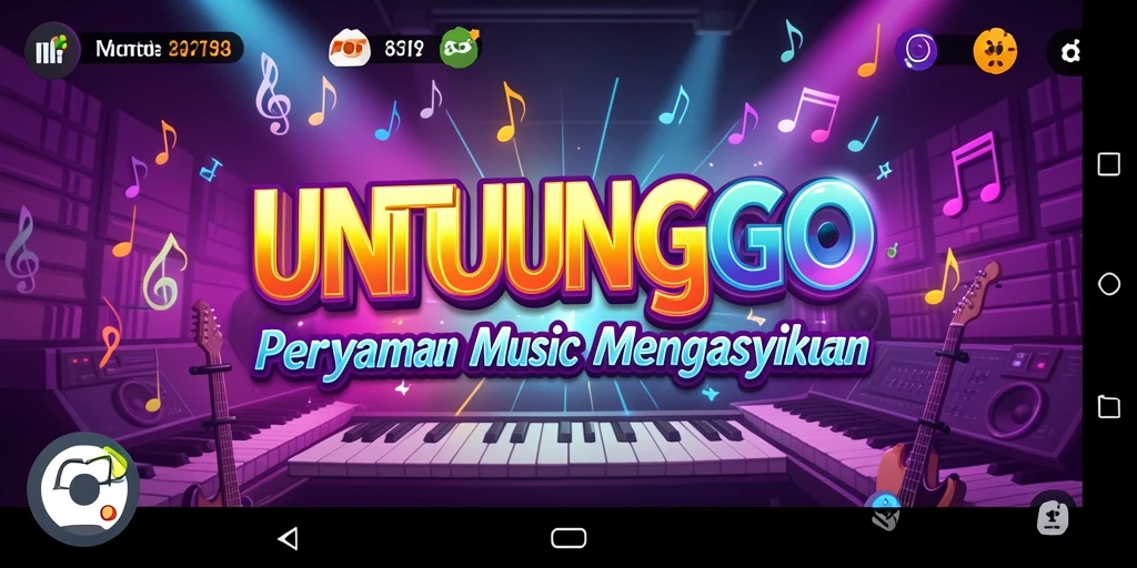 Tampilan gameplay UNTUNGGO yang penuh warna dan dinamis.