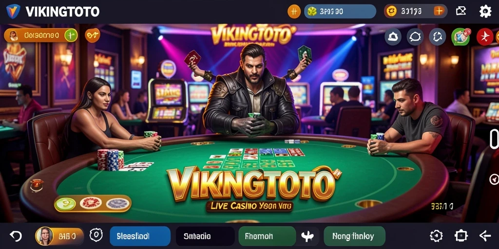 Tangkapan layar menunjukkan gameplay Live Casino yang menarik di VIKINGTOTO.